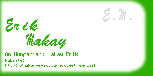 erik makay business card